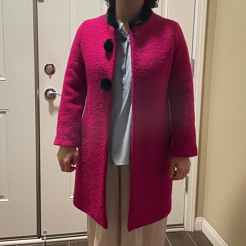 Pink Wool Coat - Picture 3 of 7